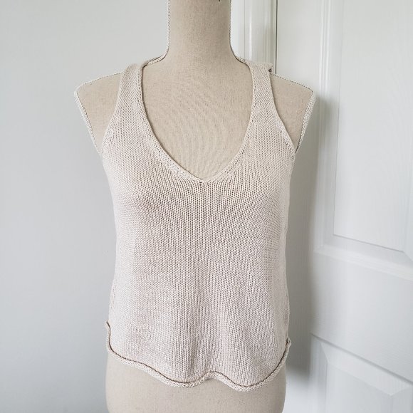 Simon's twik knit cropped tank top - Picture 1 of 4